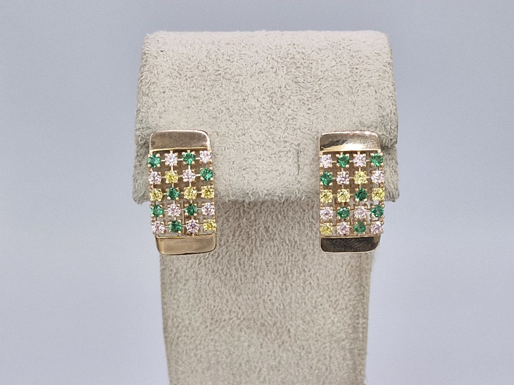 СКМИ585 СЕРЬГИ С КАМНЯМИ (Au 585)