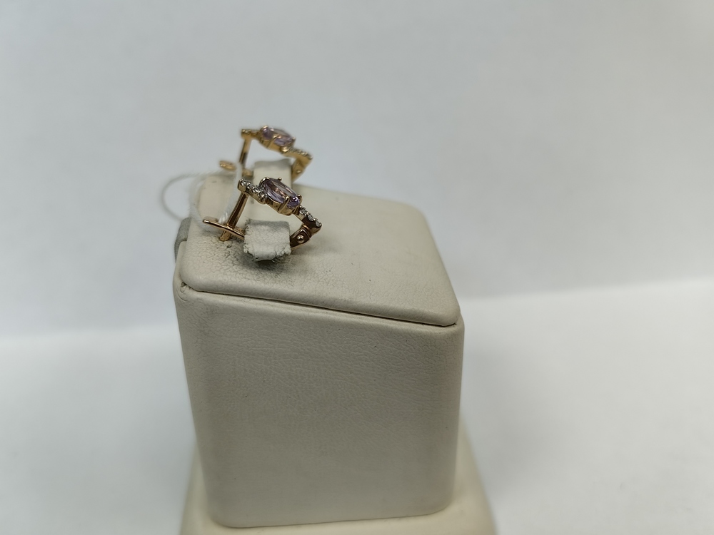 СКМИ585 СЕРЬГИ С КАМНЯМИ (Au 585)