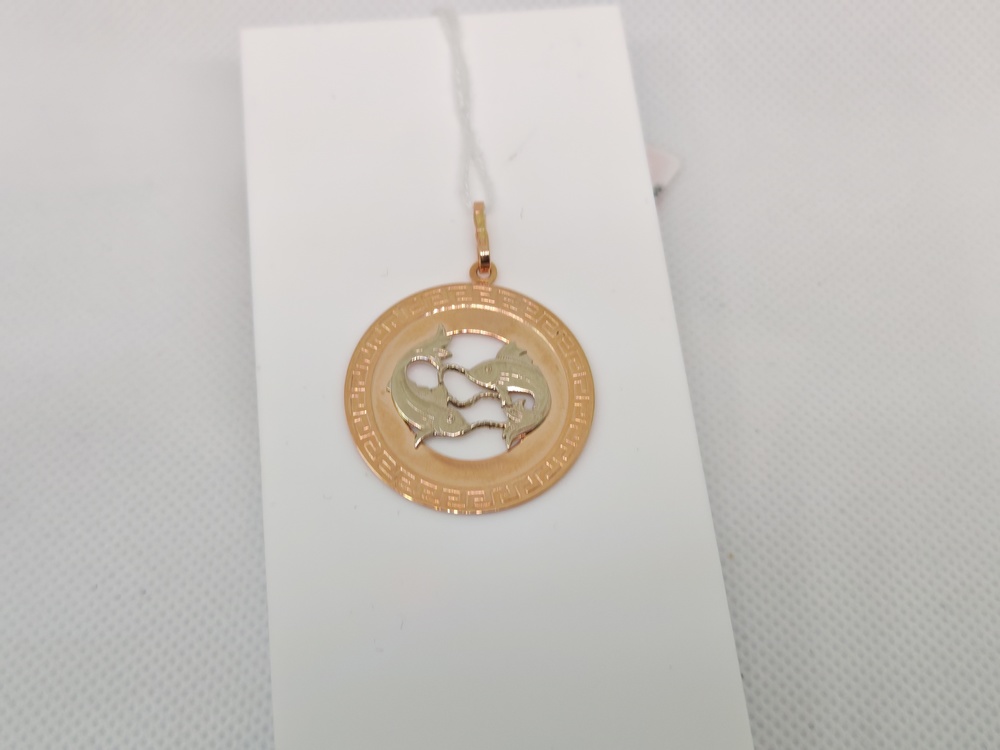 ПОДВЕСКА ЗНАК ЗОДИАКА РЫБЫ Au 585