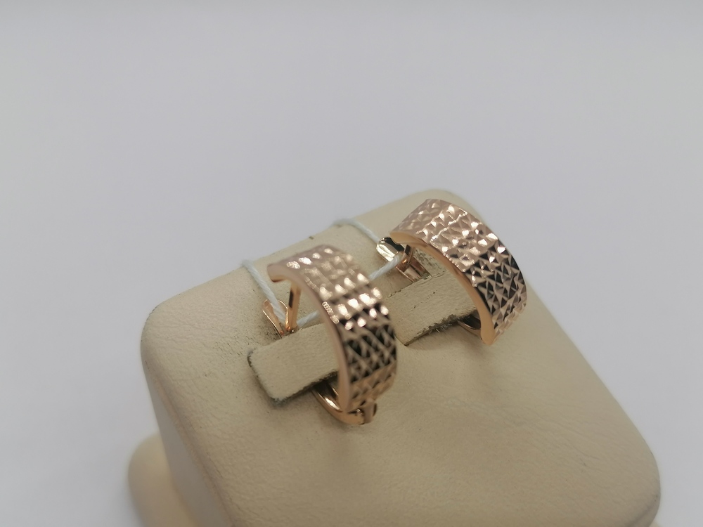 СБКМ585 СЕРЬГИ БЕЗ КАМНЯ (Au 585)