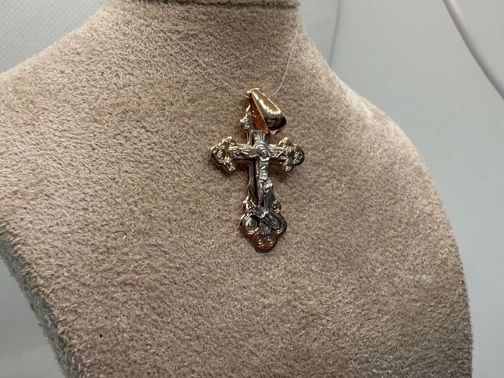 ПОДВЕСКА КРЕСТ без камня (Au 585)