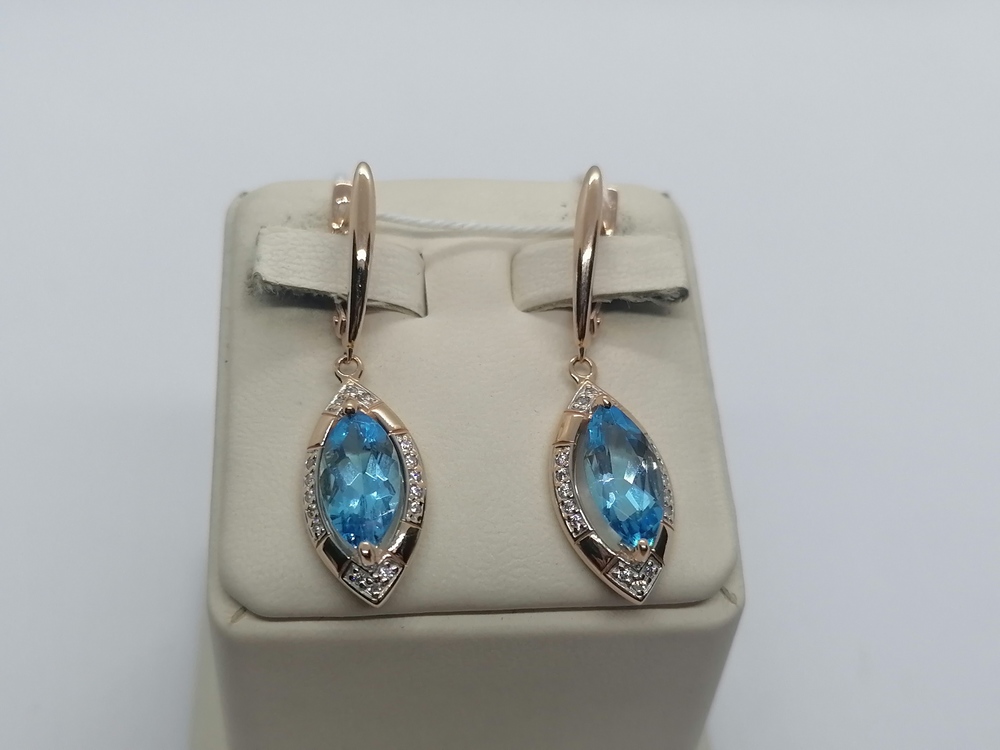 СЕРЬГИ С КАМНЯМИ (Au 585)