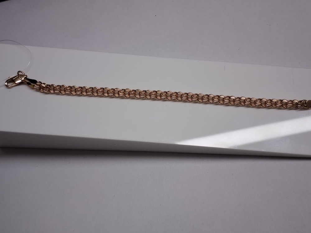 БРАСЛЕТ ПУСТОТЕЛЫЙ Бисмарк (Au 585)