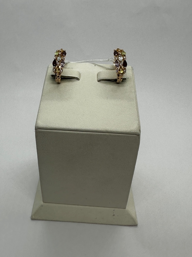 СКМИ585 СЕРЬГИ С КАМНЯМИ (Au 585)