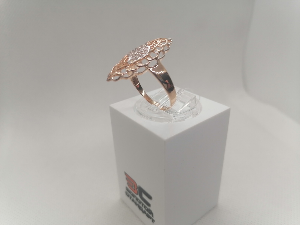 К-422_au КОЛЬЦО С КАМНЯМИ (Au 585)