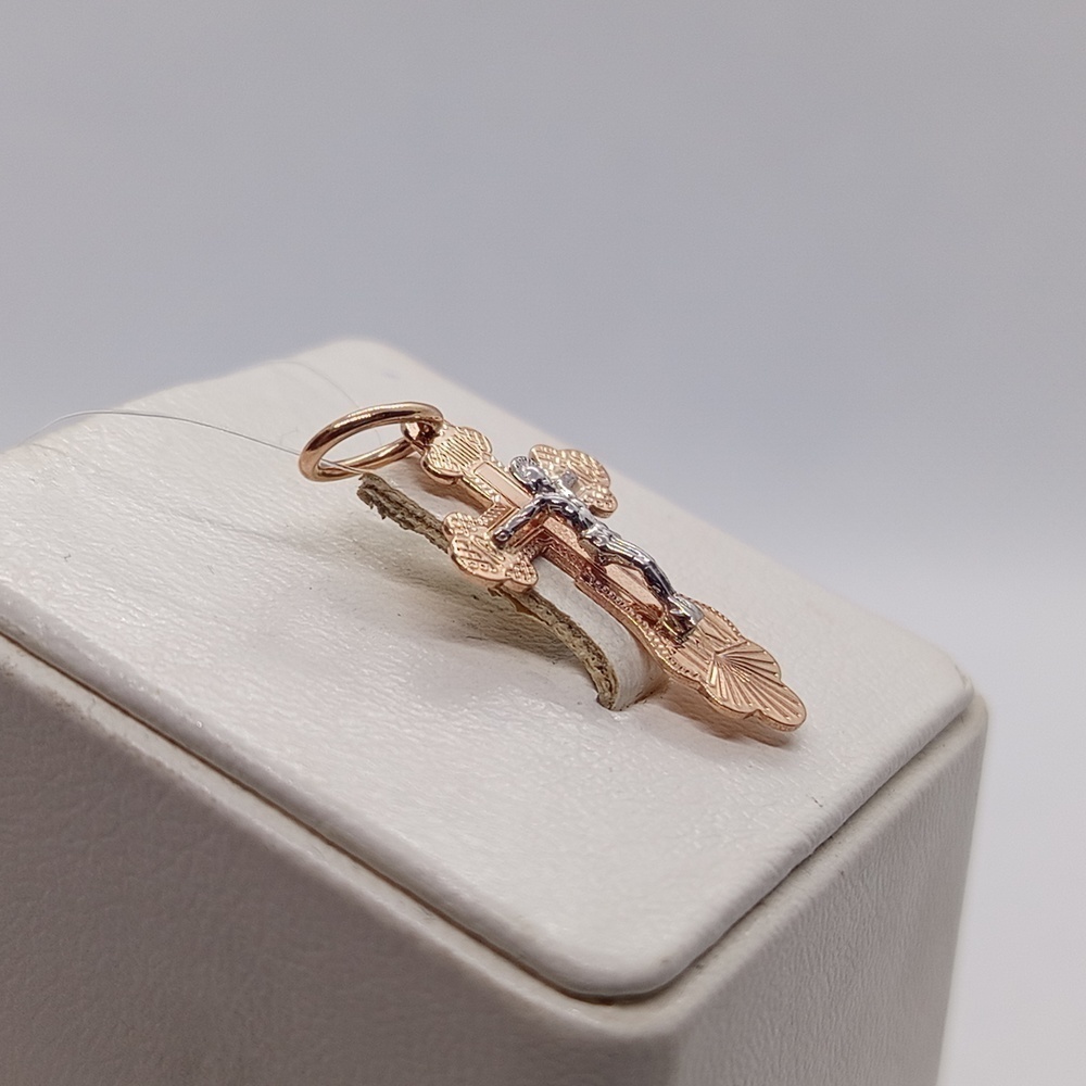 810-00273-10-00-00-02 ПОДВЕСКА КРЕСТ без камня (Au 585)