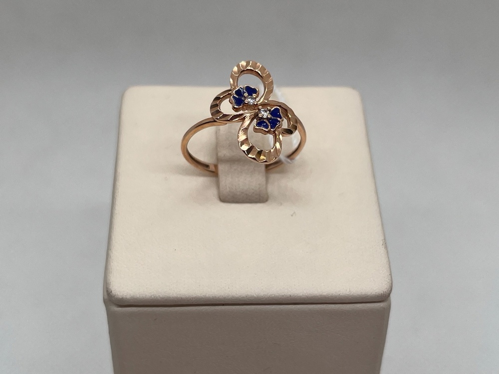 КОЛЬЦО С КАМНЯМИ (Au 585)