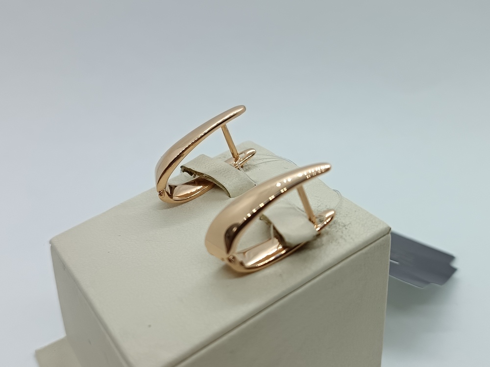 002972-1000 СЕРЬГИ БЕЗ КАМНЯ (Au 585)