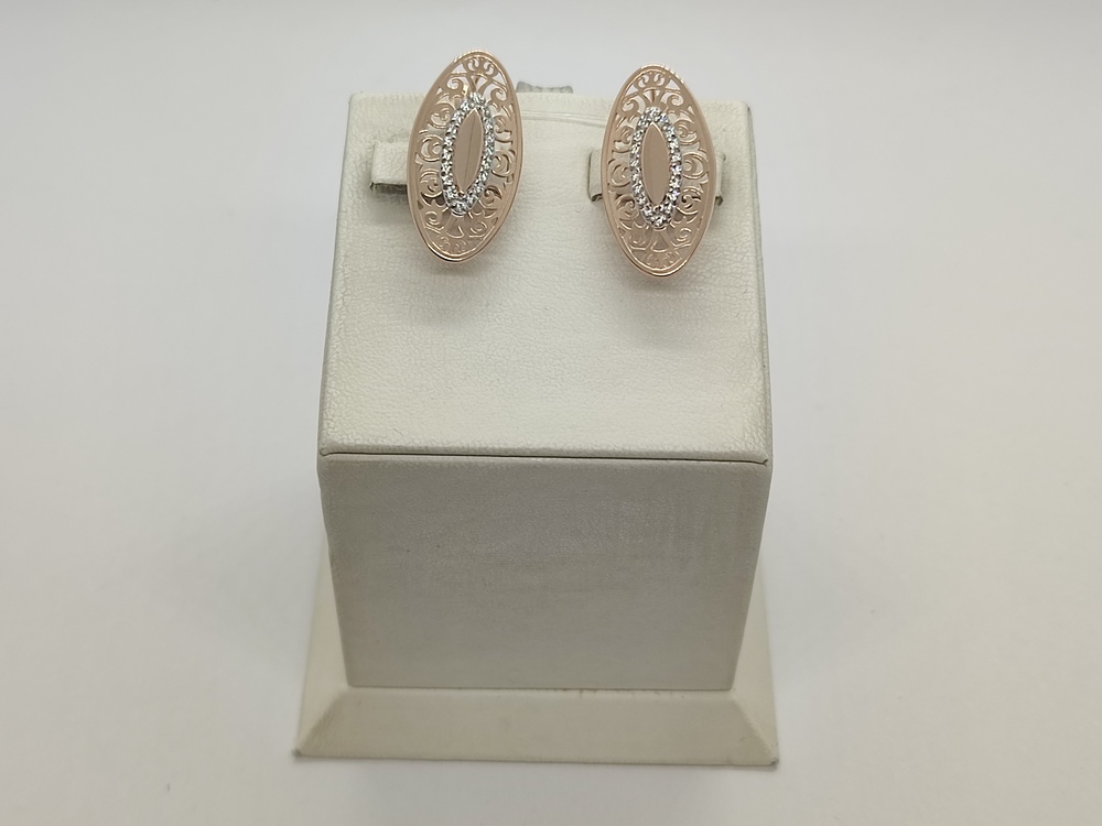 002042-1102 СЕРЬГИ С КАМНЯМИ (Au 585)