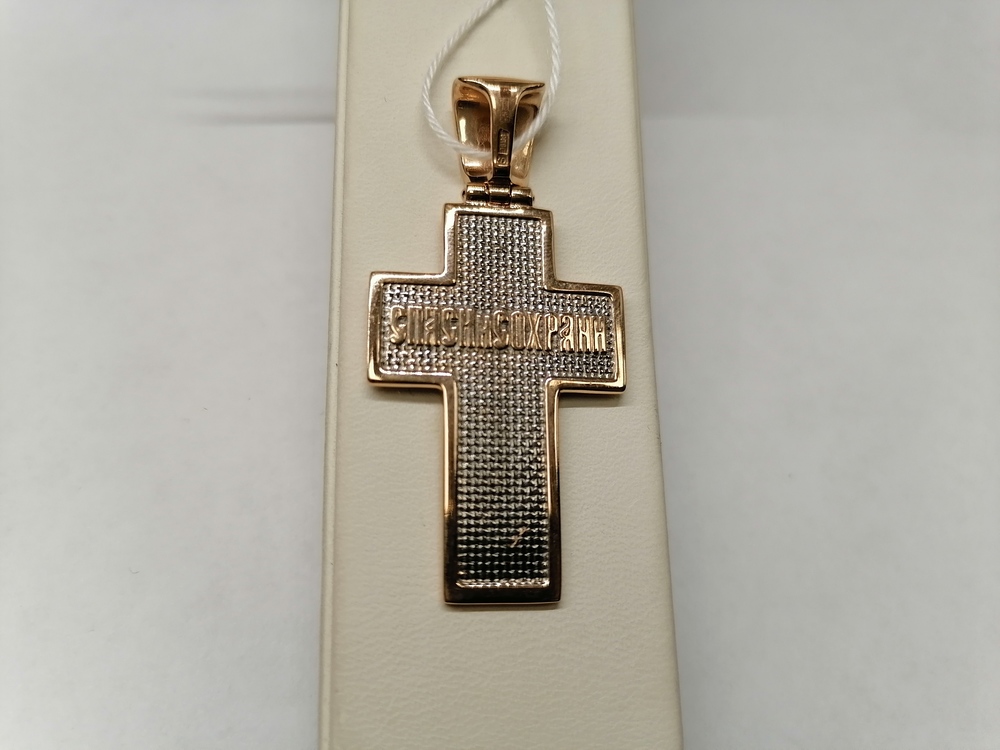 ПОДКБК585 ПОДВЕСКА КРЕСТ БЕЗ КАМНЯ (Au 585)