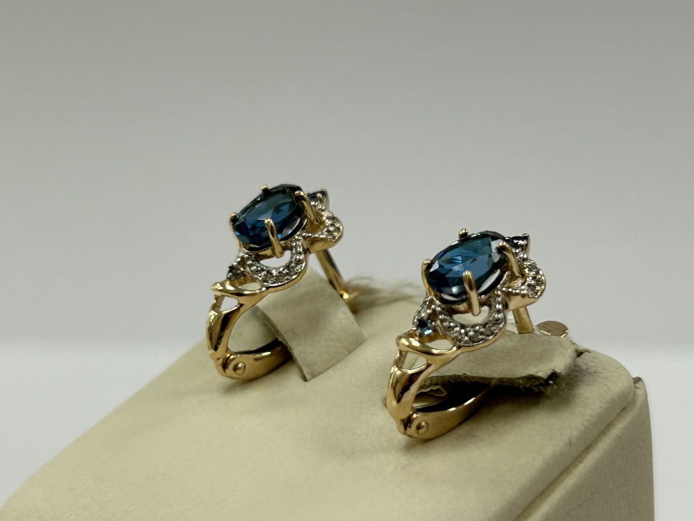 СКМИ585 СЕРЬГИ С КАМНЯМИ (Au 585)