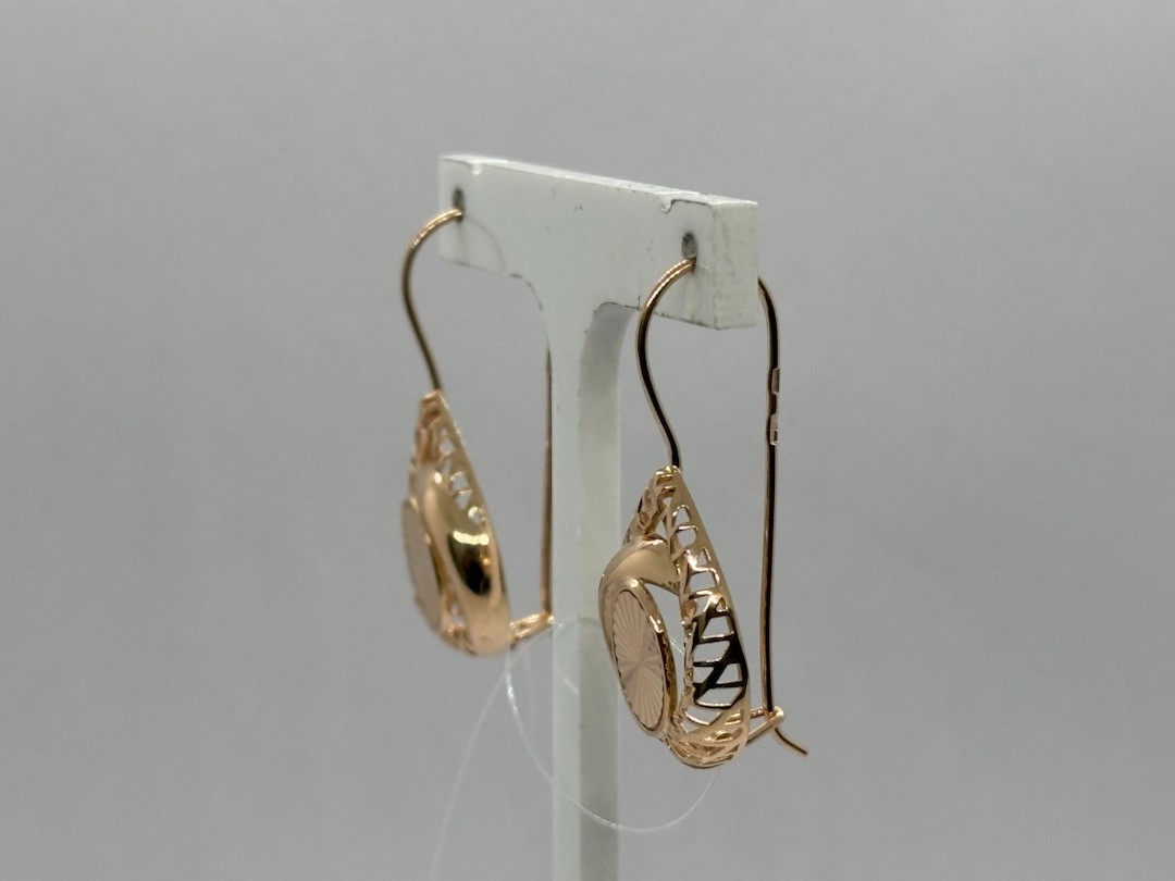 СЕРЬГИ ПЕТЕЛЬКА без камня (Au 585)