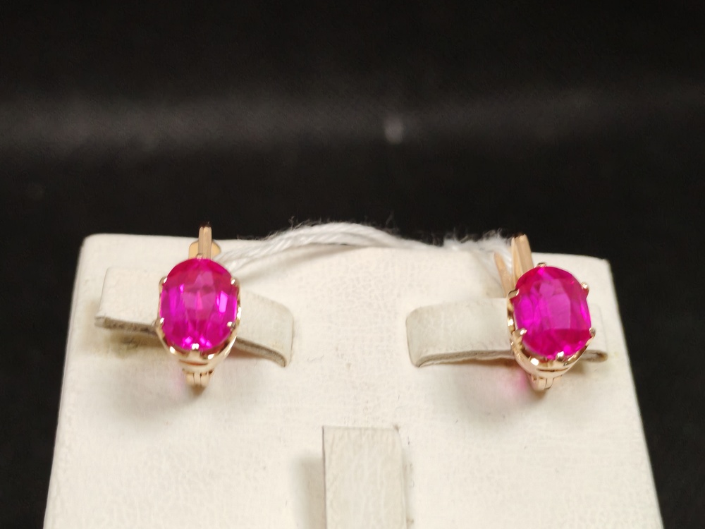 СЕРЬГИ С КАМНЕМ (Au 583)