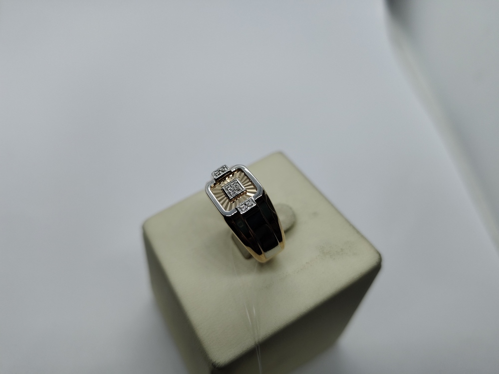 ПЕЧАТКА С КАМНЯМИ (Au 585)