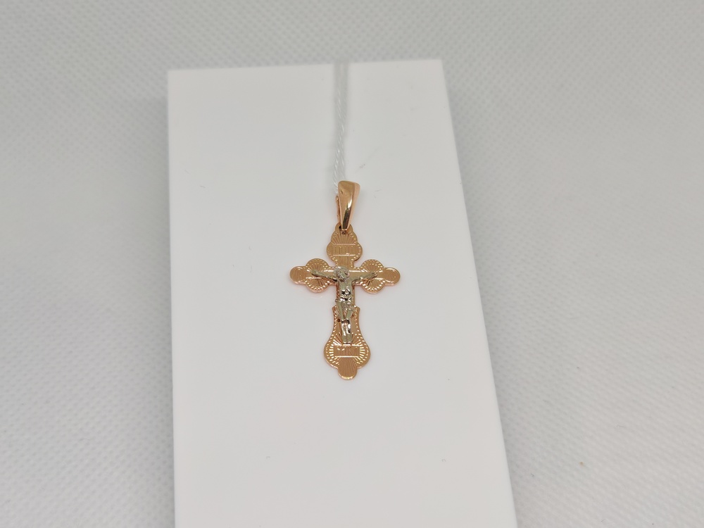 ПОДКБК585 ПОДВЕСКА КРЕСТ БЕЗ КАМНЯ (Au 585)