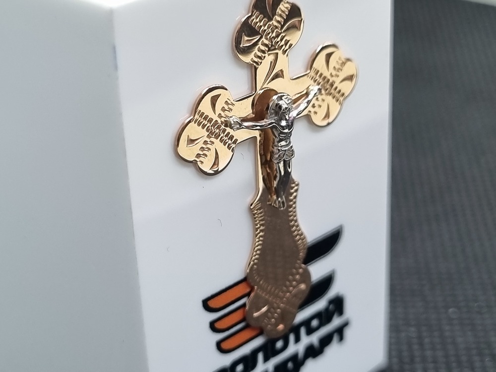 ПОДКБК585 ПОДВЕСКА КРЕСТ БЕЗ КАМНЯ (Au 585)