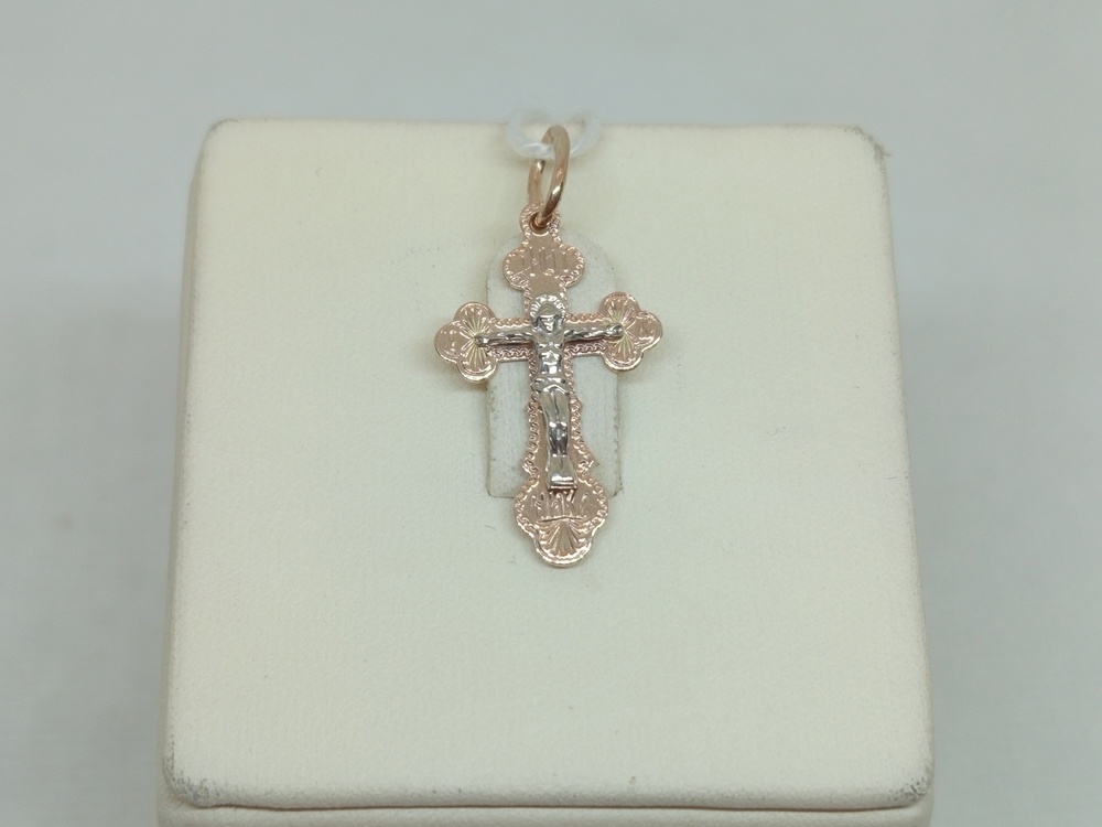 ПОДКБК585 ПОДВЕСКА КРЕСТ БЕЗ КАМНЯ (Au 585)