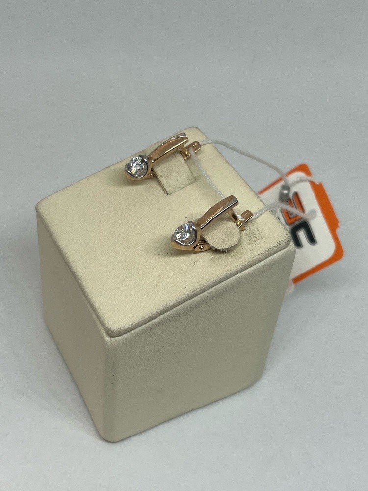 СЕРЬГИ С КАМНЕМ (Au 585)