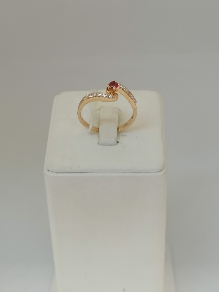 КОЛЬЦО С КАМНЯМИ (Au 585)