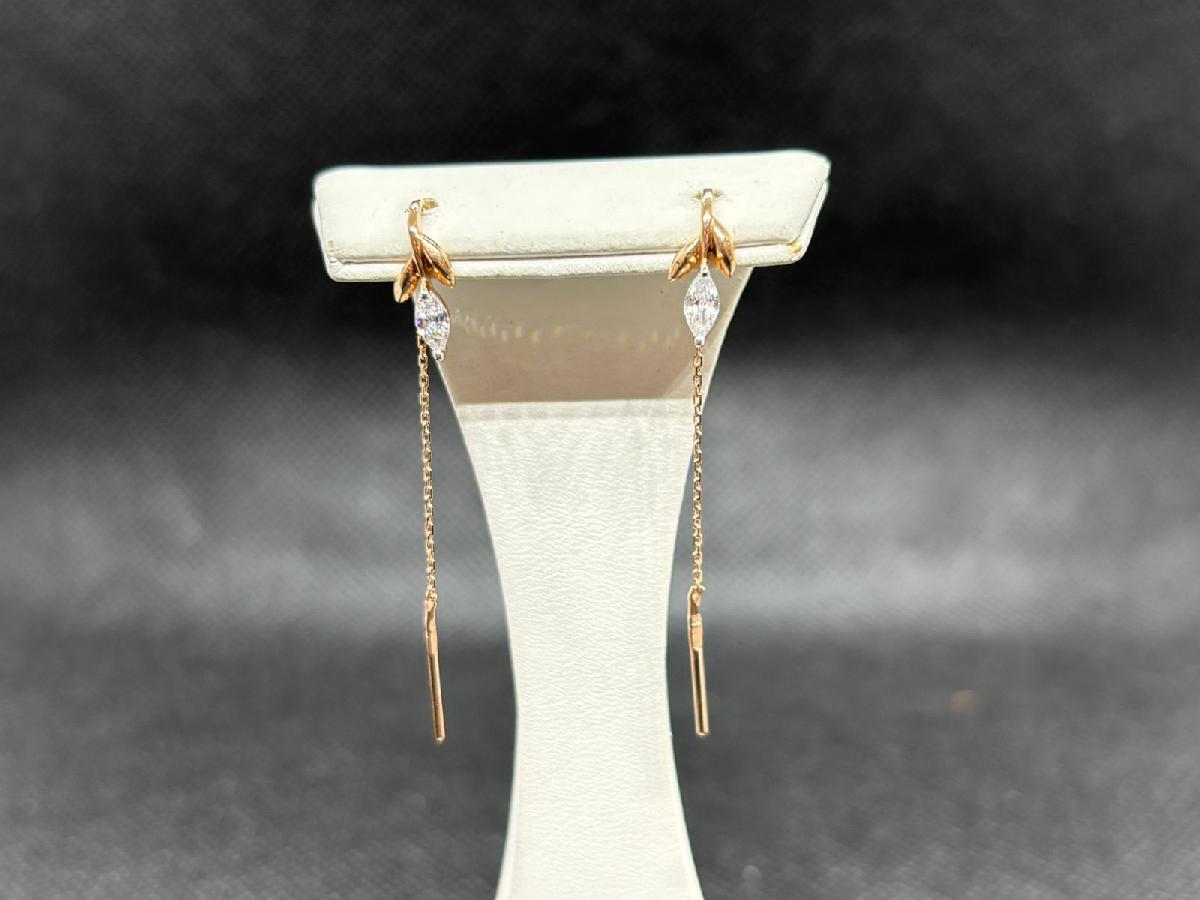 СЕРЬГИ ПРОДЕВКИ с камнем (Au 585)