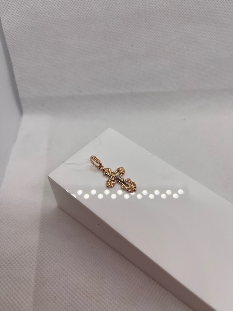 ПОДВЕСКА КРЕСТ без камня (Au 585)