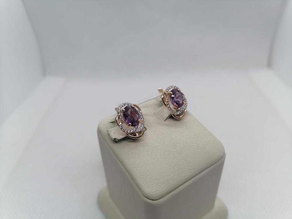 СКМИ585 СЕРЬГИ С КАМНЯМИ (Au 585)