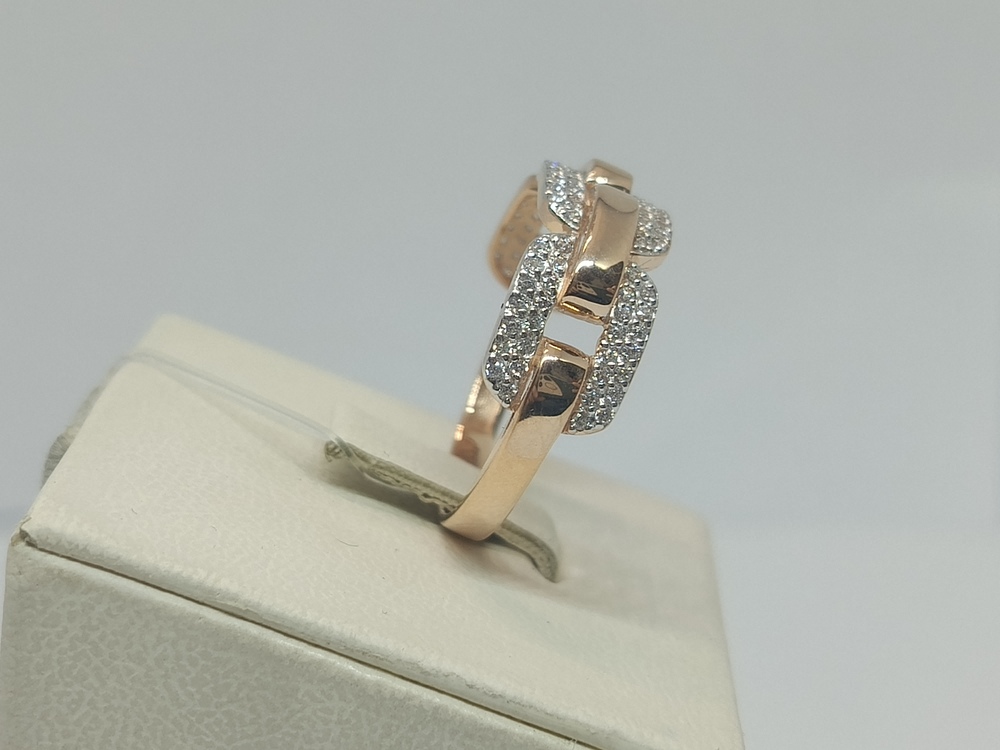 КОЛЬЦО С КАМНЯМИ (Au 585)