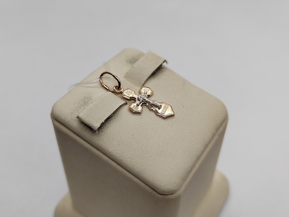 ПОДВЕСКА КРЕСТ без камня (Au 585)