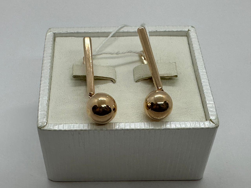 СБКМ585 СЕРЬГИ БЕЗ КАМНЯ (Au 585)