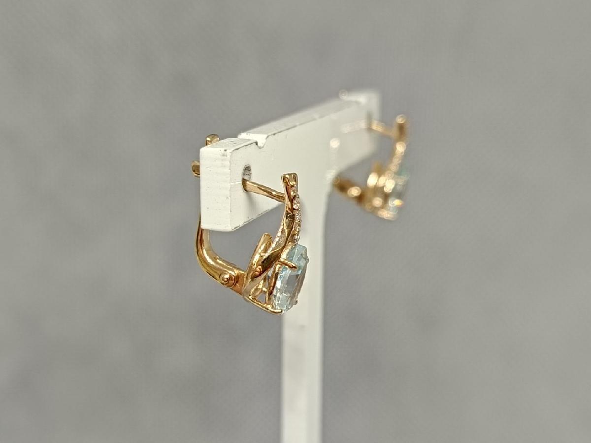 СКМИ585 СЕРЬГИ С КАМНЯМИ (Au 585)