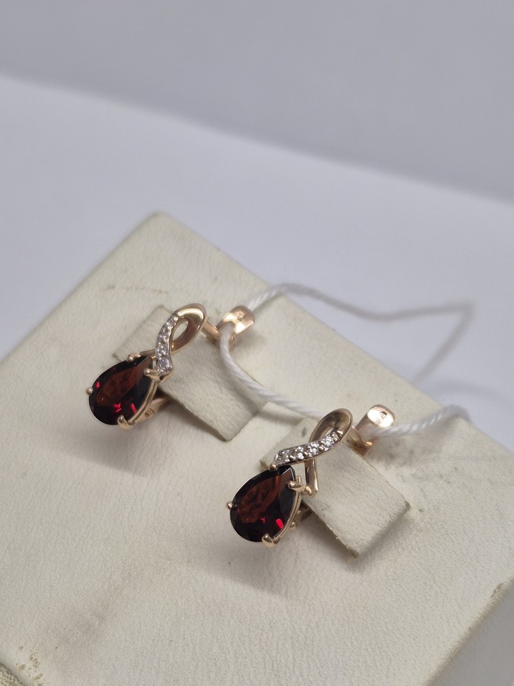 СКМИ585 СЕРЬГИ С КАМНЯМИ (Au 585)