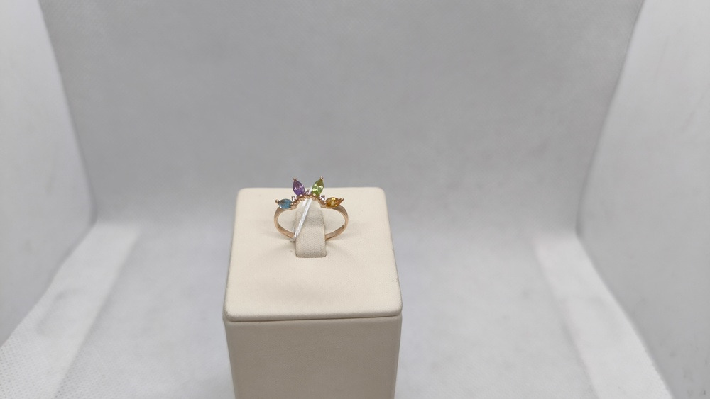 КОЛКМИ585 КОЛЬЦО С КАМНЯМИ (Au 585)