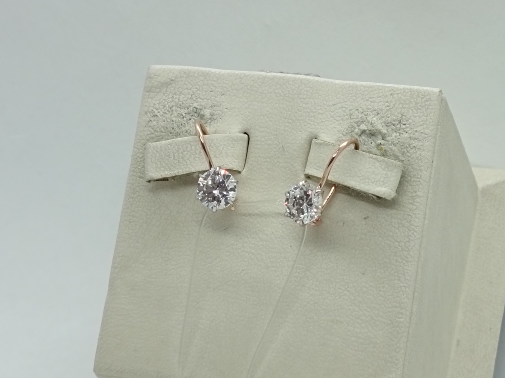 027379 СЕРЬГИ С ПЕТЕЛЬКОЙ (Au 585)