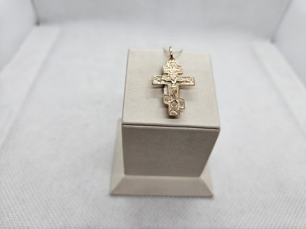 ПОДВЕСКА КРЕСТ БЕЗ КАМНЯ (Au 585)