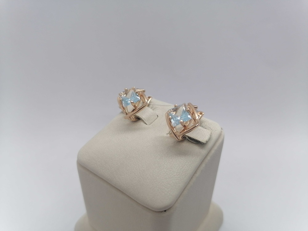 СЕРЬГИ С КАМНЕМ (Au 585)