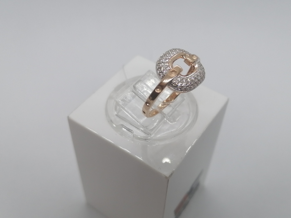 КОЛЬЦО С КАМНЯМИ (Au 585)