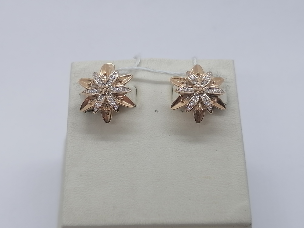 СКМИ585 СЕРЬГИ С КАМНЯМИ (Au 585)