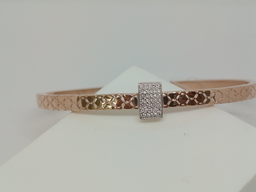 БРАСЛЕТ ЖЕСТКИЙ с камнями (Au 585)