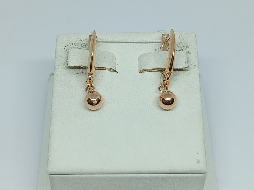 СБКМ585 СЕРЬГИ БЕЗ КАМНЯ (Au 585)