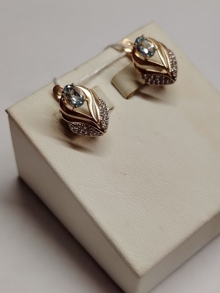 СКМИ585 СЕРЬГИ С КАМНЯМИ (Au 585)