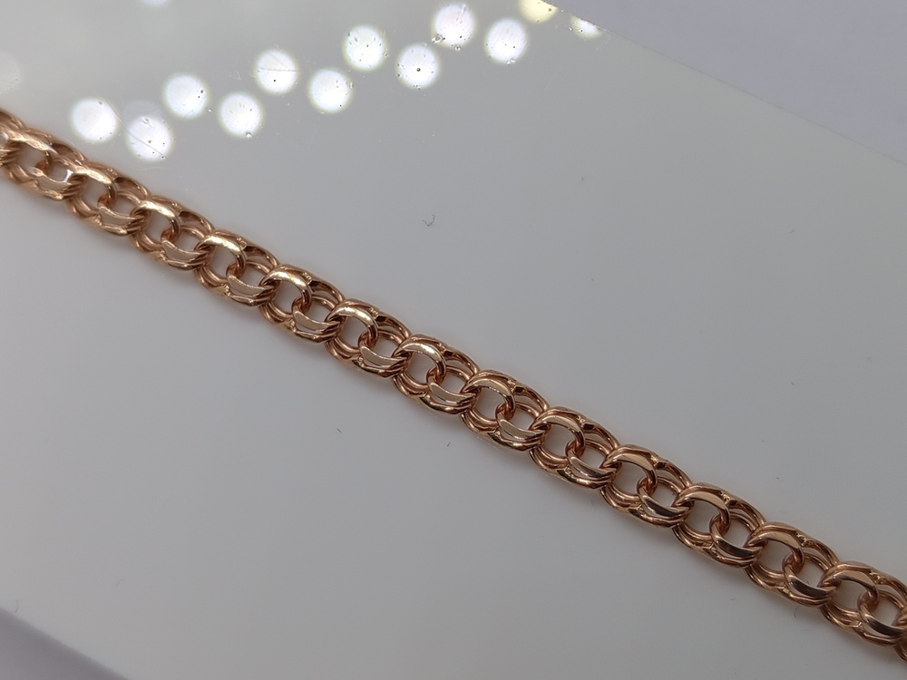 БЛБ585 БРАСЛЕТ ПОЛНОВЕСНЫЙ Бисмарк (Au 585)