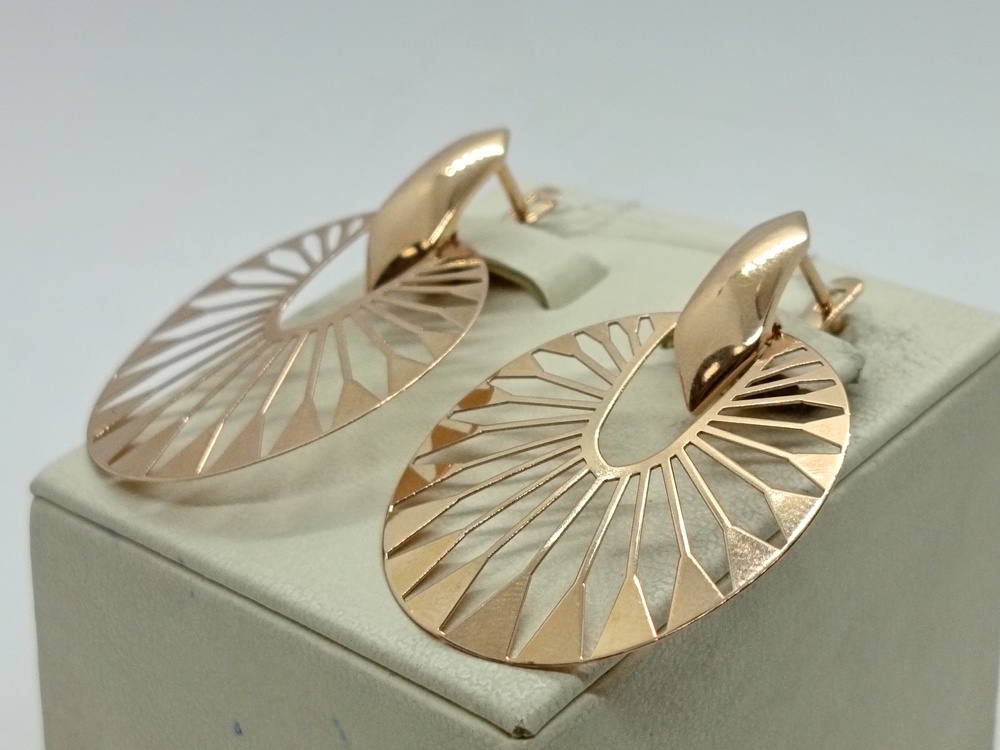 СЕРЬГИ БЕЗ КАМНЯ (Au 585)