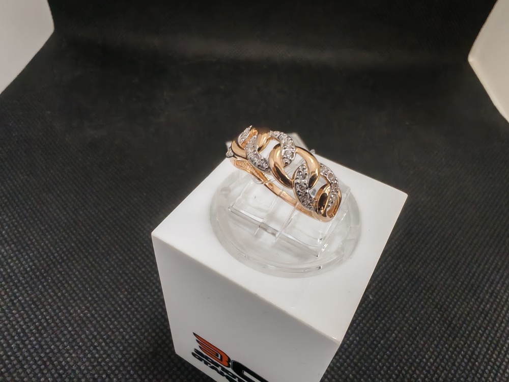 КОЛЬЦО С КАМНЯМИ (Au 585)