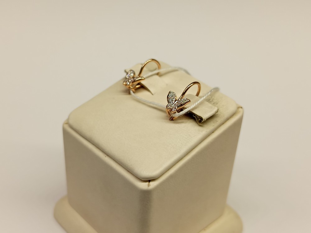 СКМИ585 СЕРЬГИ С КАМНЯМИ (Au 585)