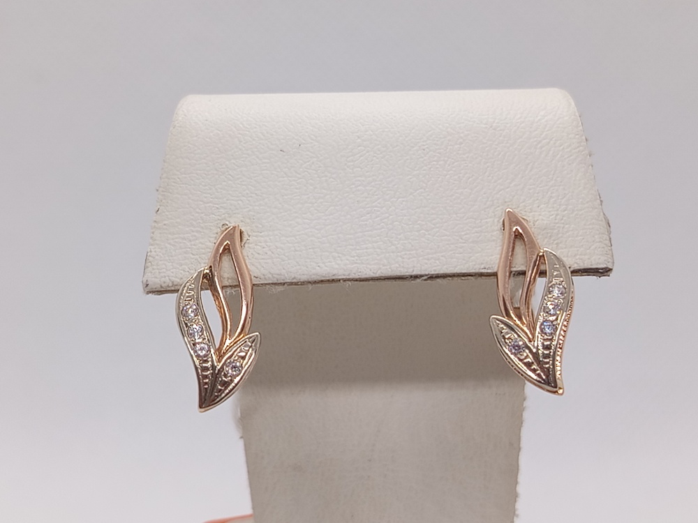 СКМИ585 СЕРЬГИ С КАМНЯМИ (Au 585)