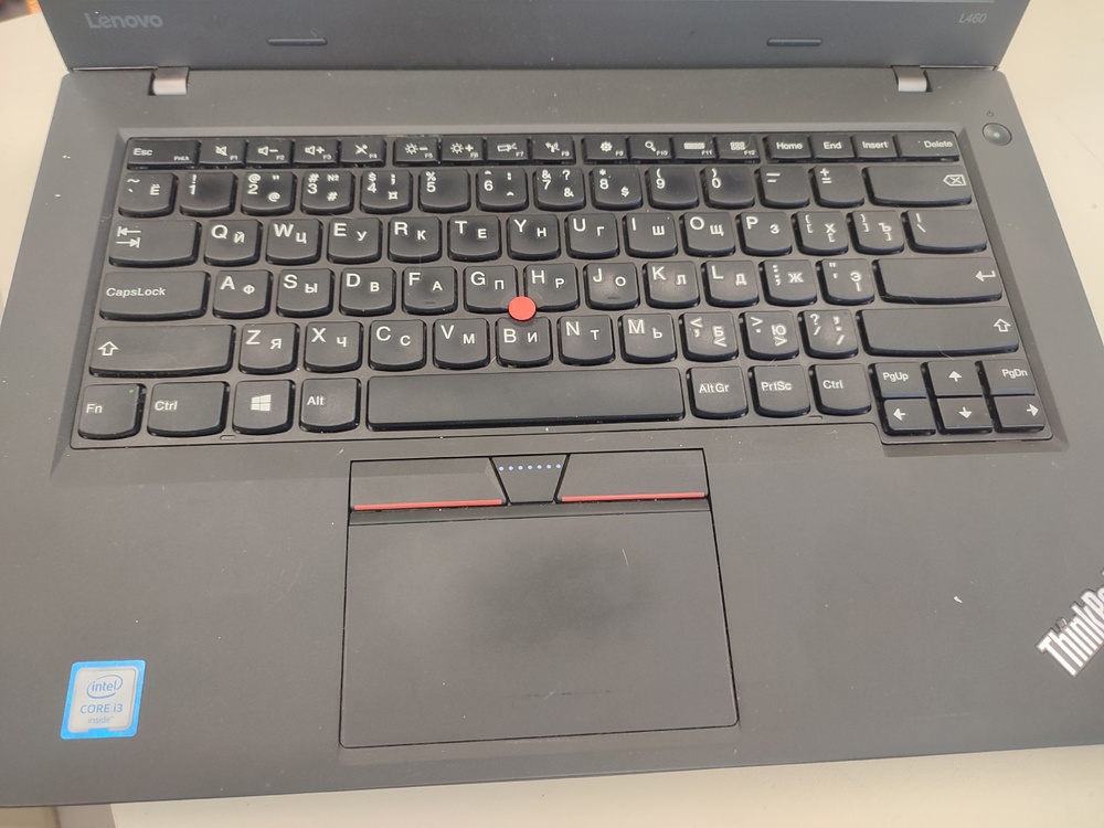 Ноутбук Lenovo L460; Core i3-6100U, Intel HD Graphics 520, 4 Гб, 256 Гб, Нет
