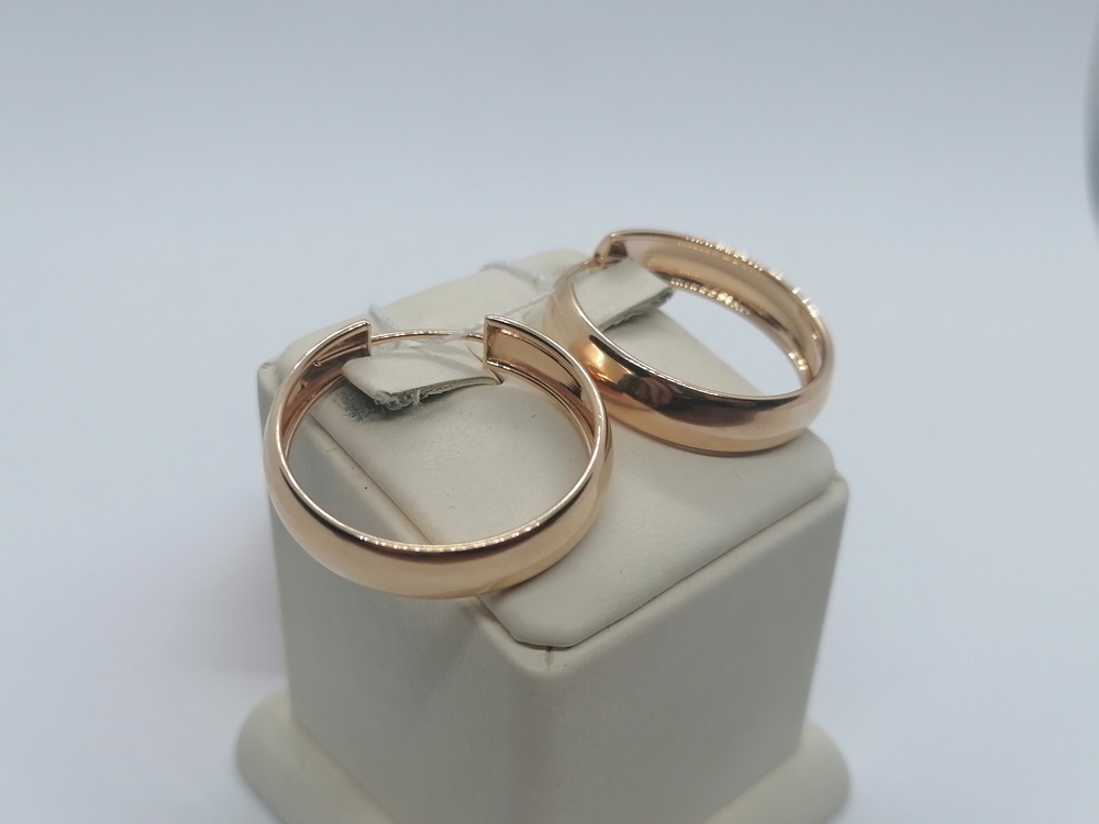 021008 СЕРЬГИ КОНГО широкие (Au 585)