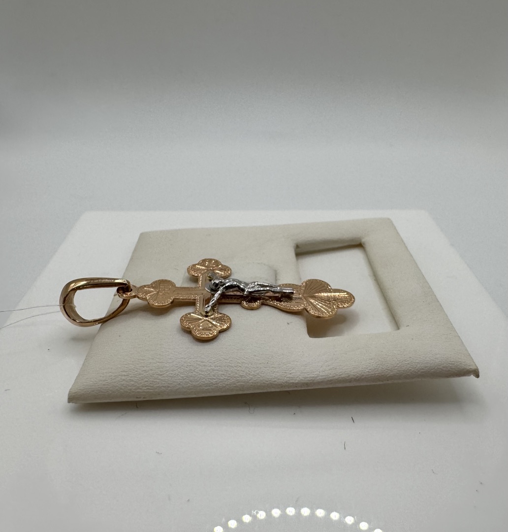 ПОДВЕСКА КРЕСТ без камня (Au 585)