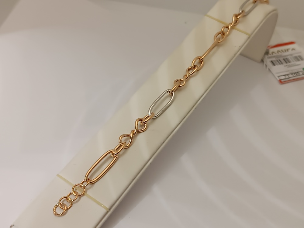 Т-26264 БРАСЛЕТ ПУСТОТЕЛЫЙ Фантазия (Au 585)