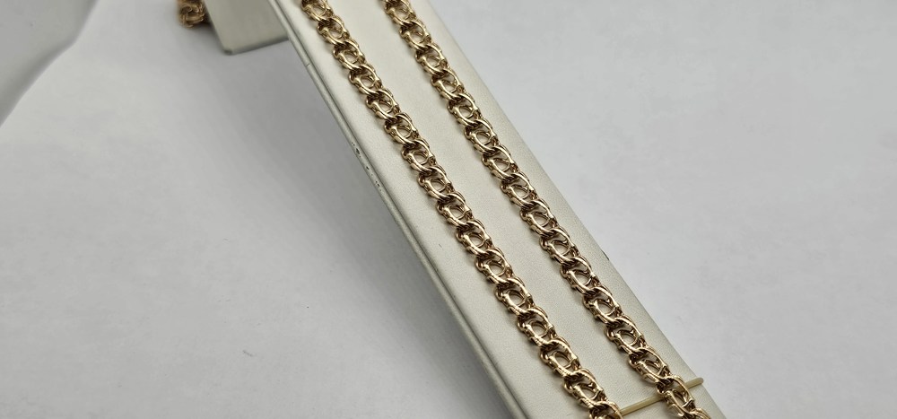 ЦЛБА585 ЦЕПЬ ПОЛНОВЕСНАЯ Бисмарк арабский (Au 585)